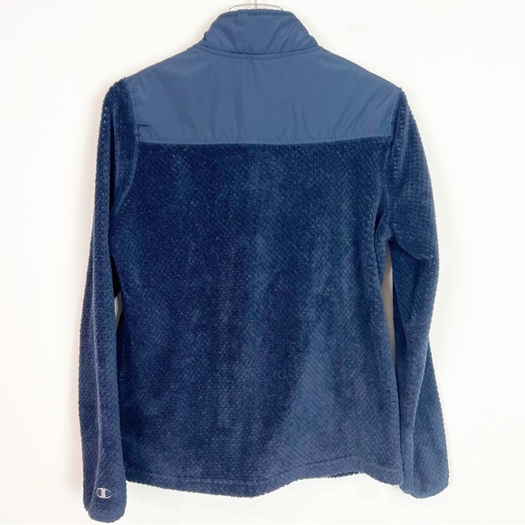 CHAMPION NAVY BLUE FLEECE FULL ZIP JACKET WOMENS MEDIUM - Picture 4 of 5